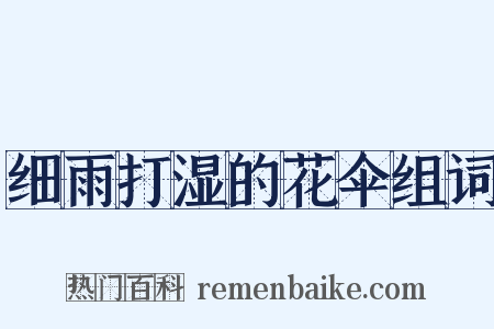 细雨打湿的花伞组词是什么意思的图片
